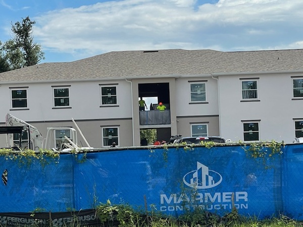 Construction workers working on Hermosa Arcadia.